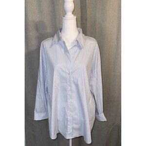 ZARA WOMEN STRIPED SHIRT Women's Size Medium BLUE / WHITE 5216/040 Tunic